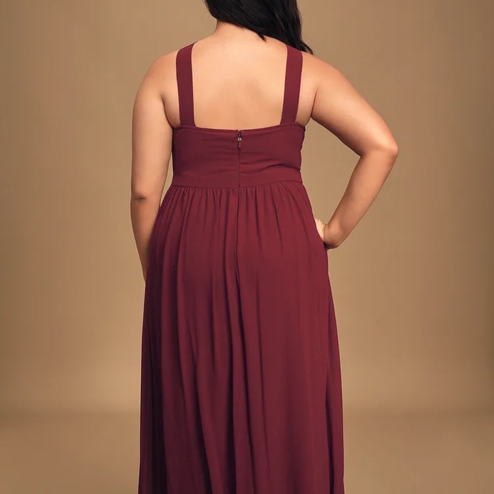 Lulus burgundy bridesmaid dress